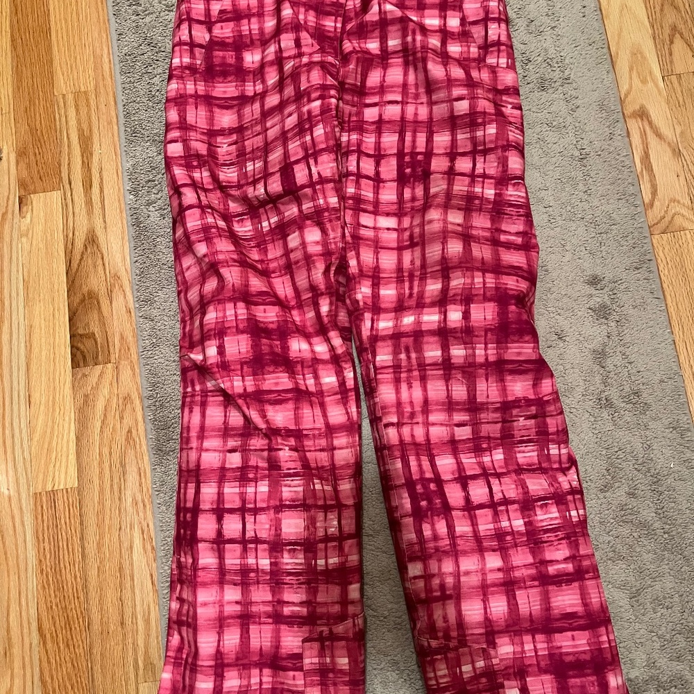 Karbon Luna girls ski pants 16 pink checked